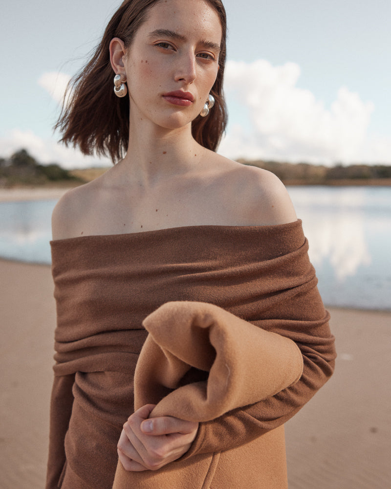 BIG SOFTY - WRAP SCARF - CAMEL-SCARF-Watson X Watson-Watson X Watson