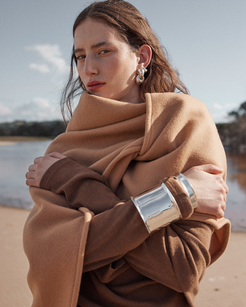 BIG SOFTY - WRAP SCARF - CAMEL-SCARF-Watson X Watson-Watson X Watson