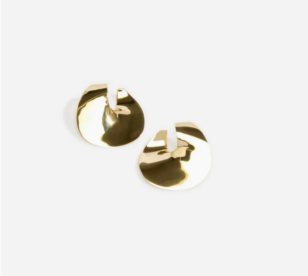 Louise Olsen Large Brass infinity earring-Watson X Watson-Watson X Watson
