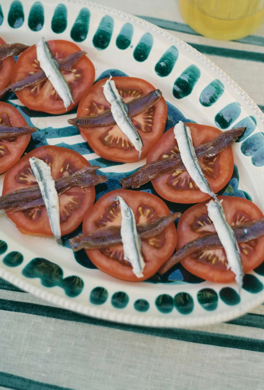 Foglia ceramic oval serving platter Alex & Trahanas (made in Italy)-Watson X Watson-Watson X Watson