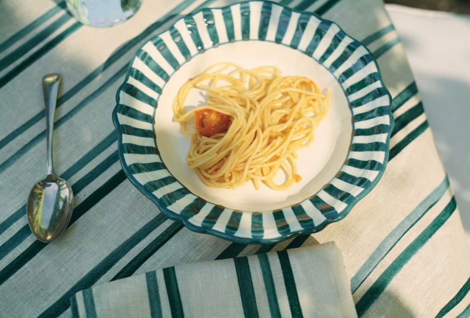 Lido ceramic pasta bowl sea green Alex &amp; Trahanas (made in Italy)-Watson X Watson-Watson X Watson