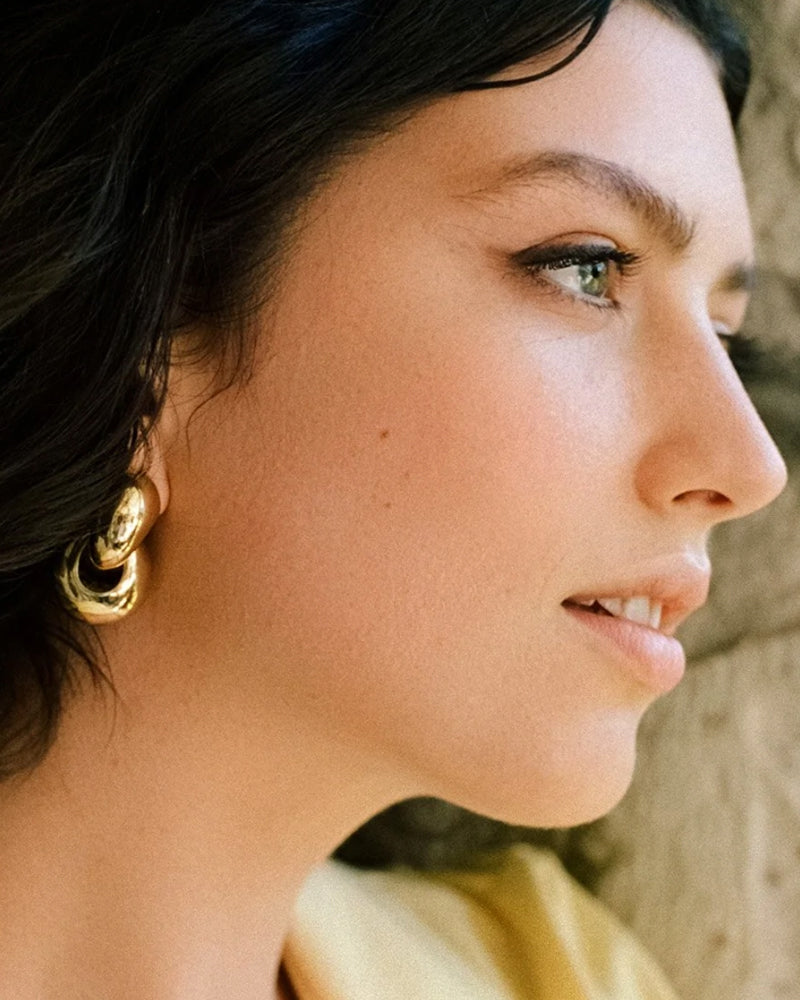 LO X ALEX AND TRAHANAS LARGE DOUBLE-LINKED CHIFFERI HOOP EARRINGS - SILVER-Jewellery-Watson X Watson-Watson X Watson