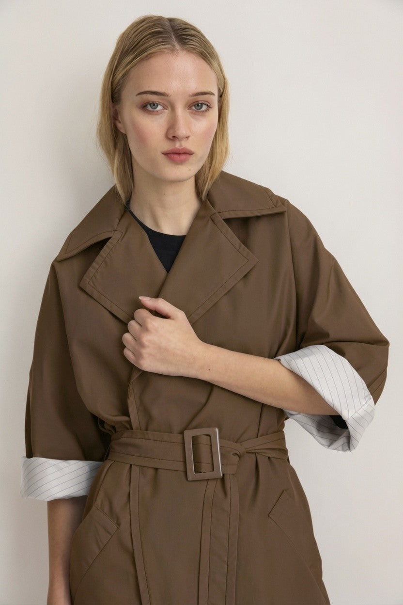 DUSTER COAT - MOCHA-Coats &amp; Jackets-Watson X Watson-Watson X Watson
