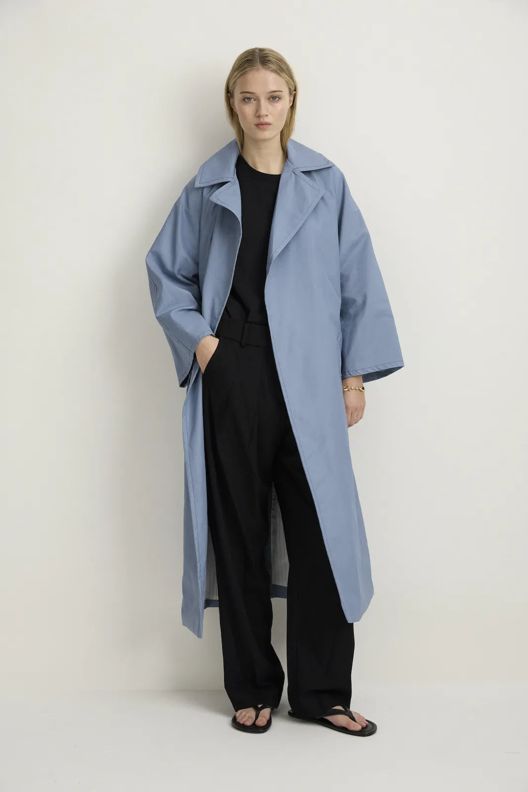 DUSTER COAT - STEEL BLUE-Coats & Jackets-Watson X Watson-Watson X Watson