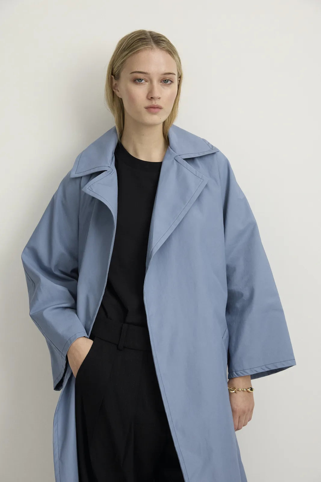 DUSTER COAT - STEEL BLUE-Coats &amp; Jackets-Watson X Watson-Watson X Watson