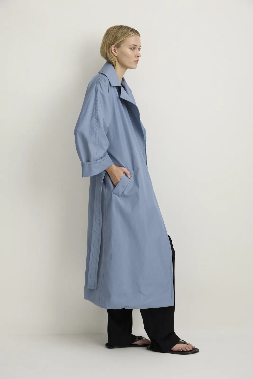 DUSTER COAT - STEEL BLUE-Coats &amp; Jackets-Watson X Watson-Watson X Watson