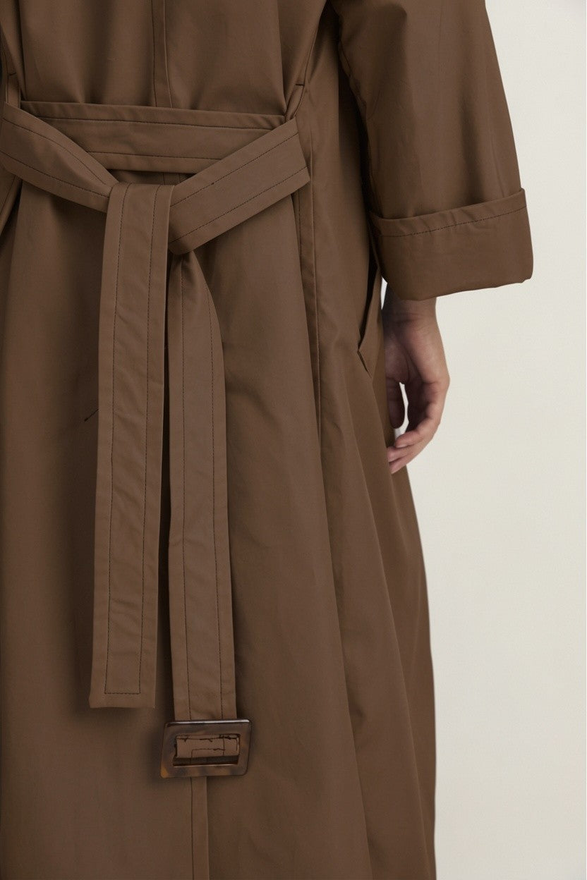 DUSTER COAT - MOCHA-Coats &amp; Jackets-Watson X Watson-Watson X Watson