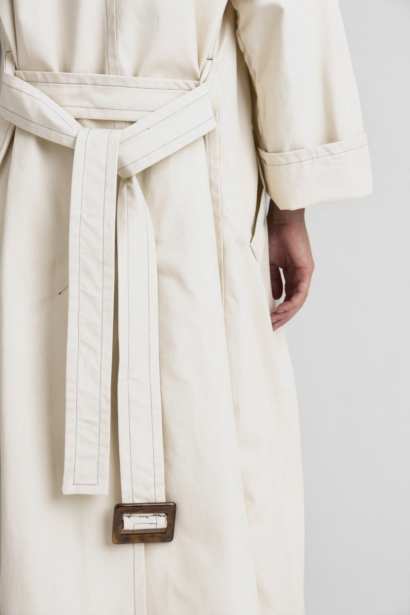 DUSTER COAT - SALT-Coats &amp; Jackets-Watson X Watson-Watson X Watson