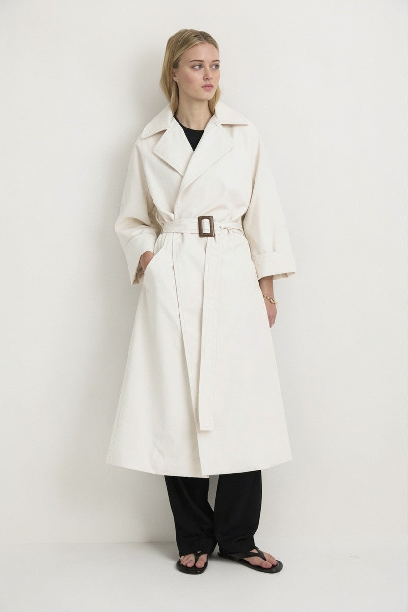 DUSTER COAT - SALT-Coats &amp; Jackets-Watson X Watson-Watson X Watson