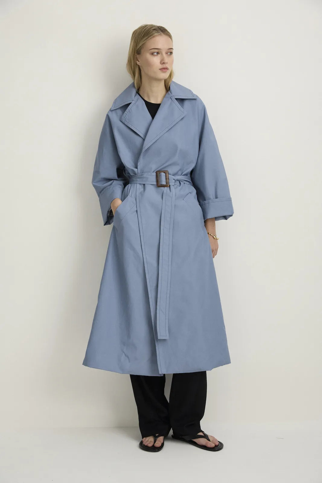 DUSTER COAT - STEEL BLUE-Coats &amp; Jackets-Watson X Watson-Watson X Watson