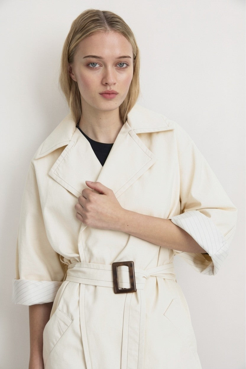 DUSTER COAT - SALT-Coats &amp; Jackets-Watson X Watson-Watson X Watson