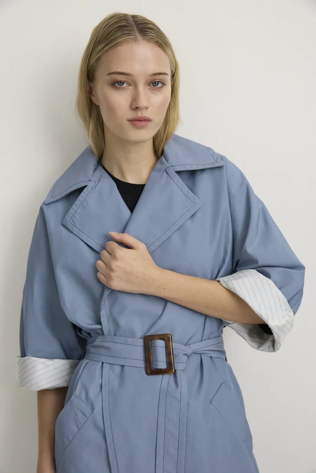 DUSTER COAT - STEEL BLUE-Coats &amp; Jackets-Watson X Watson-Watson X Watson