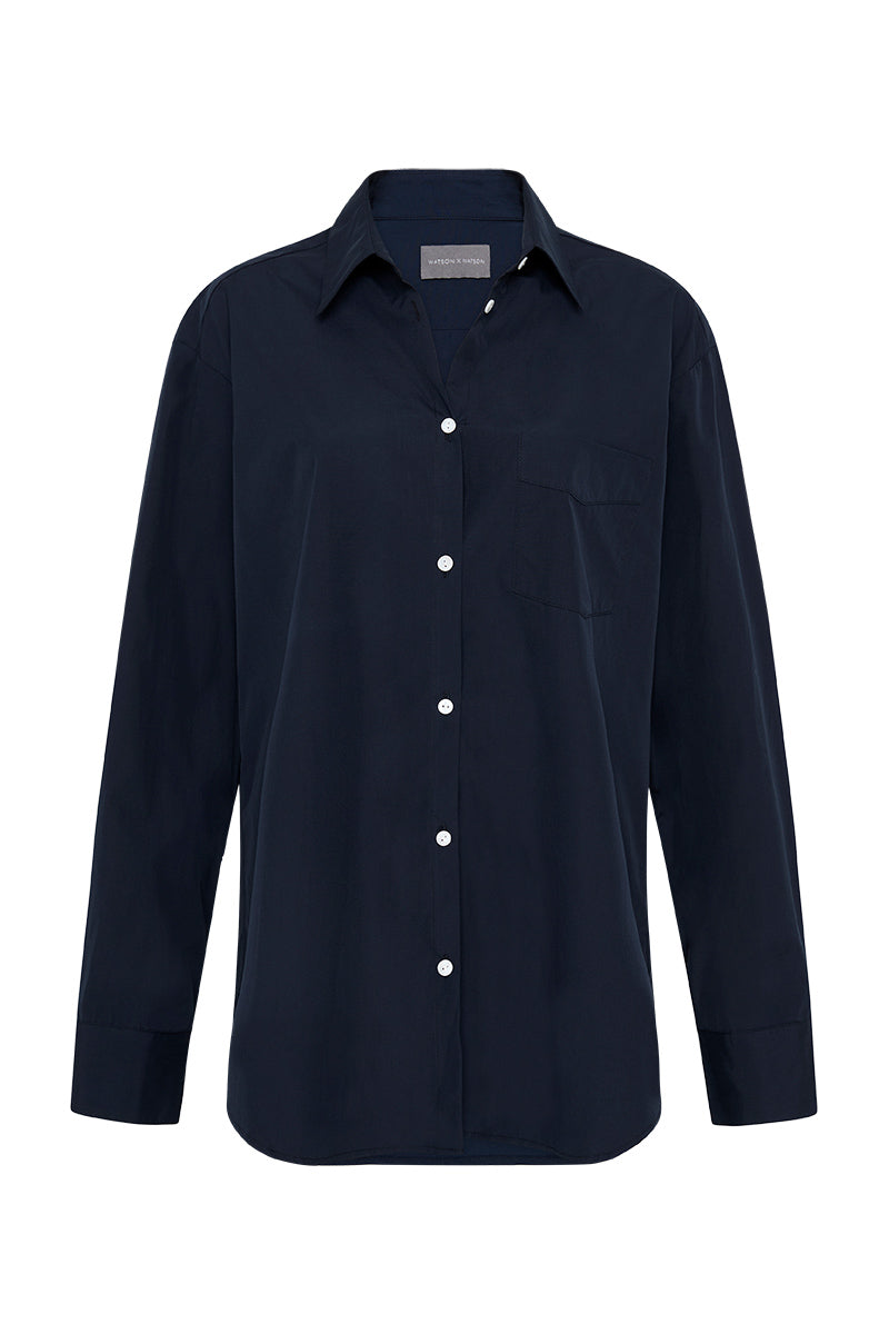 POCKET SHIRT - NAVY-SHIRTS-Watson X Watson-Watson X Watson