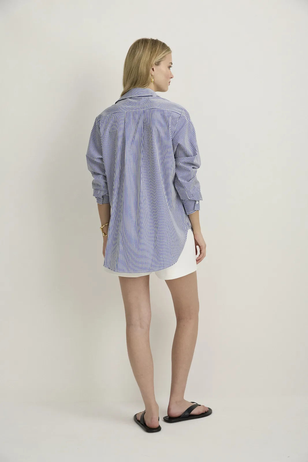 BOYFRIEND SHIRT - BLUE STRIPE-SHIRTS-Watson X Watson-Watson X Watson