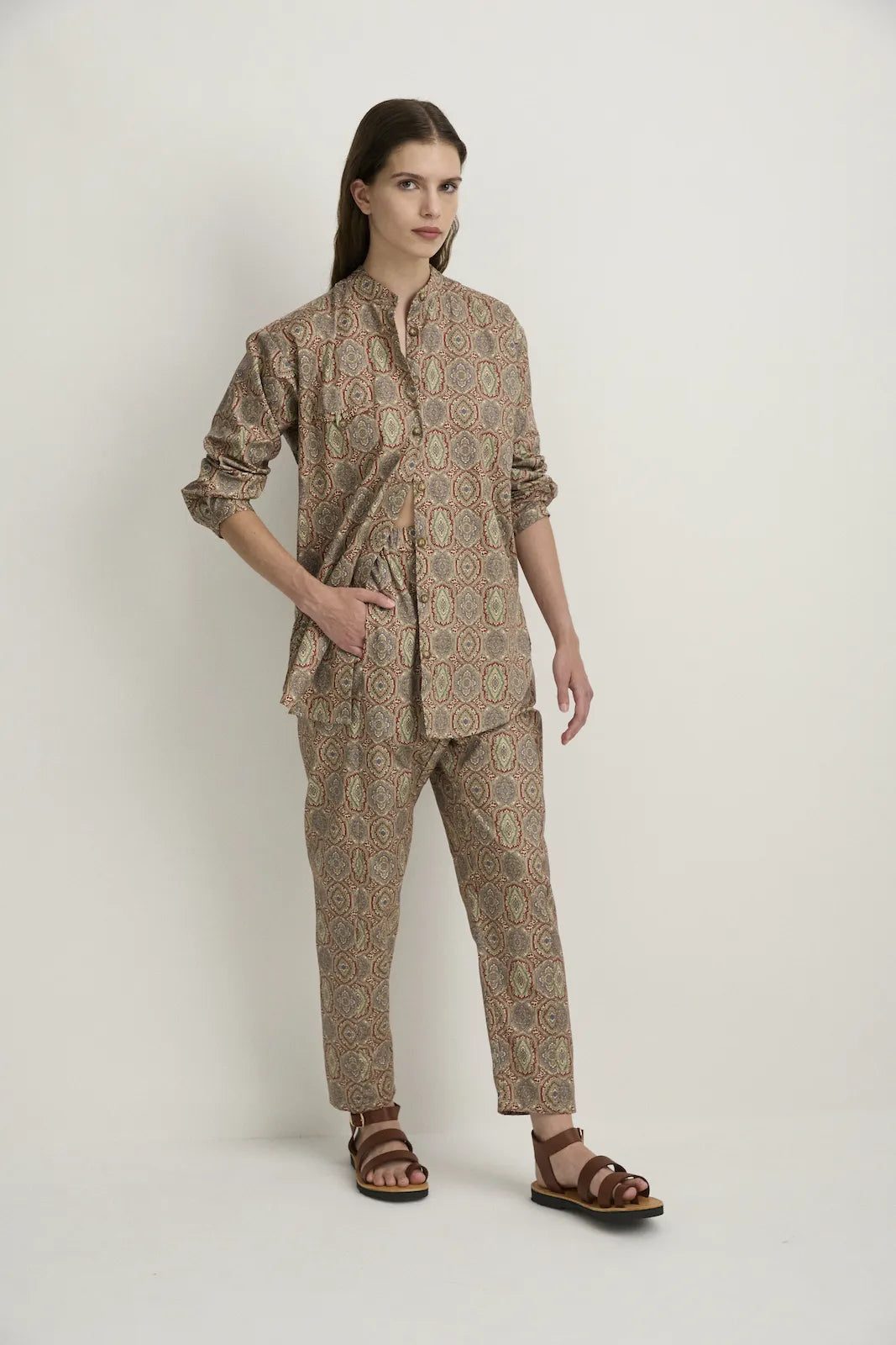 RELAXED ZIP PANTS - RED EMBLEM-Pants-Watson X Watson-Watson X Watson