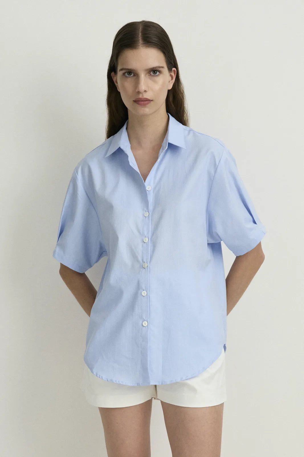 ROLLA SHIRT - SKY HERRINGBONE-SHIRTS-Watson X Watson-Watson X Watson