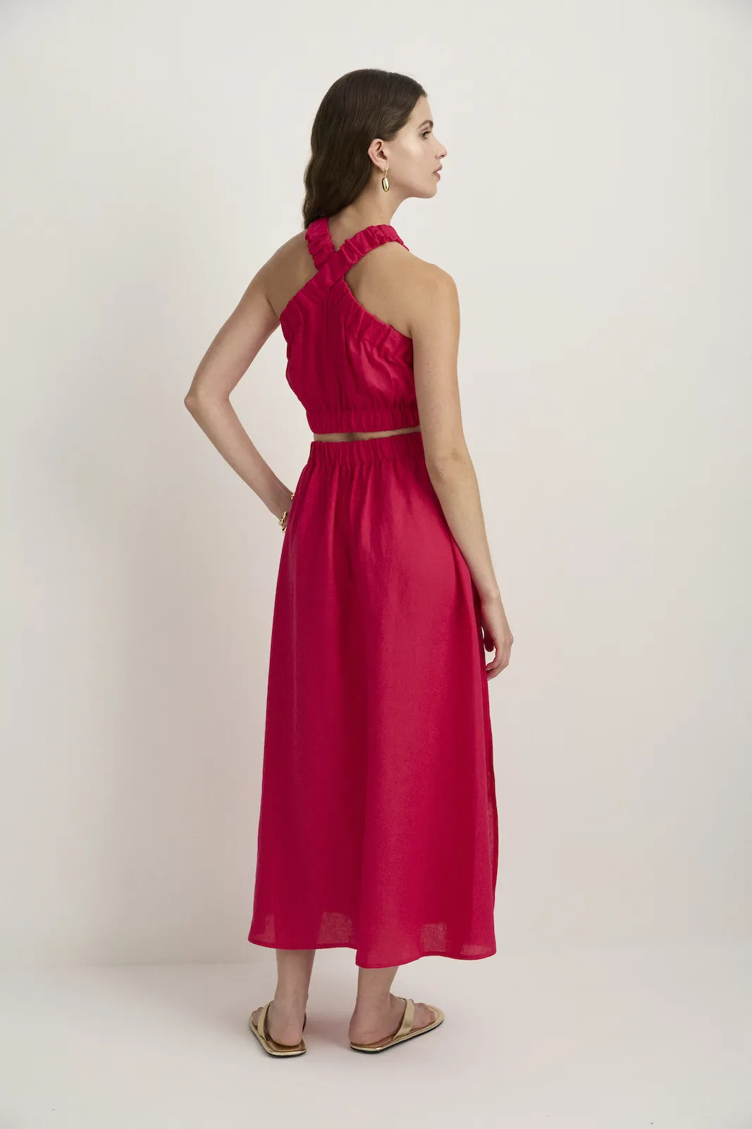 ELASTIC WAIST SKIRT - RASPBERRY-SKIRT-Watson X Watson-Watson X Watson