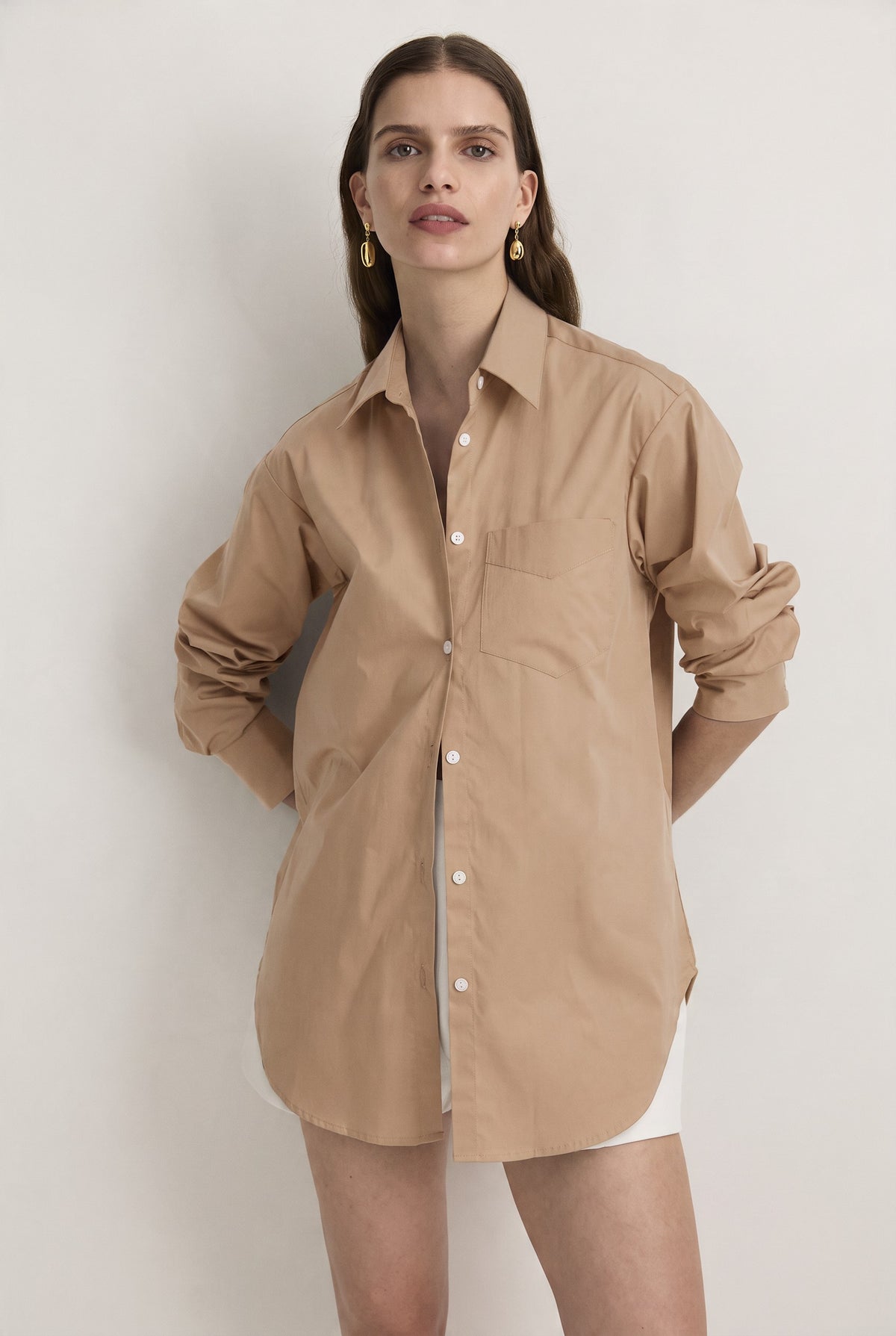 POCKET SHIRT - CAMEL