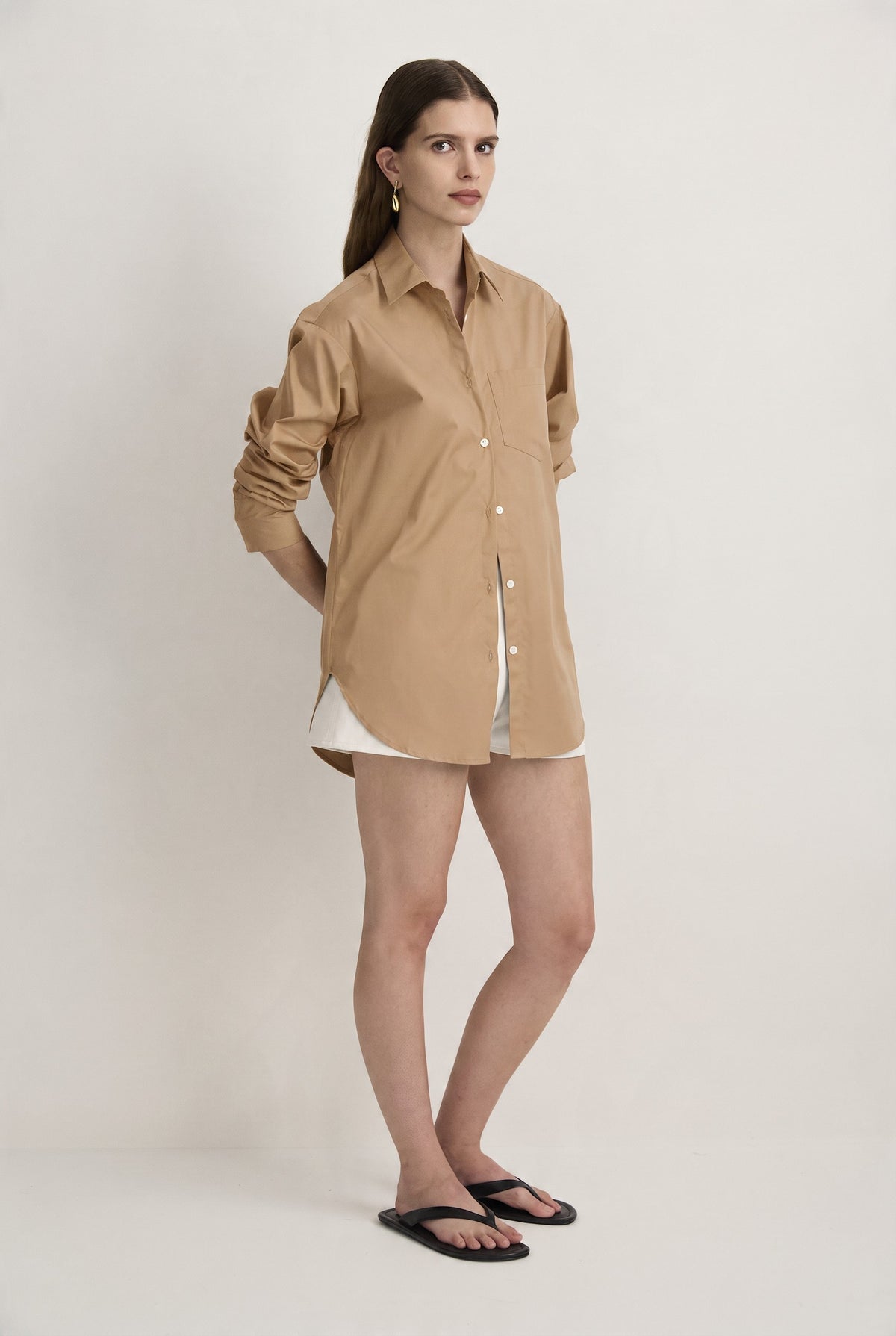 POCKET SHIRT - CAMEL