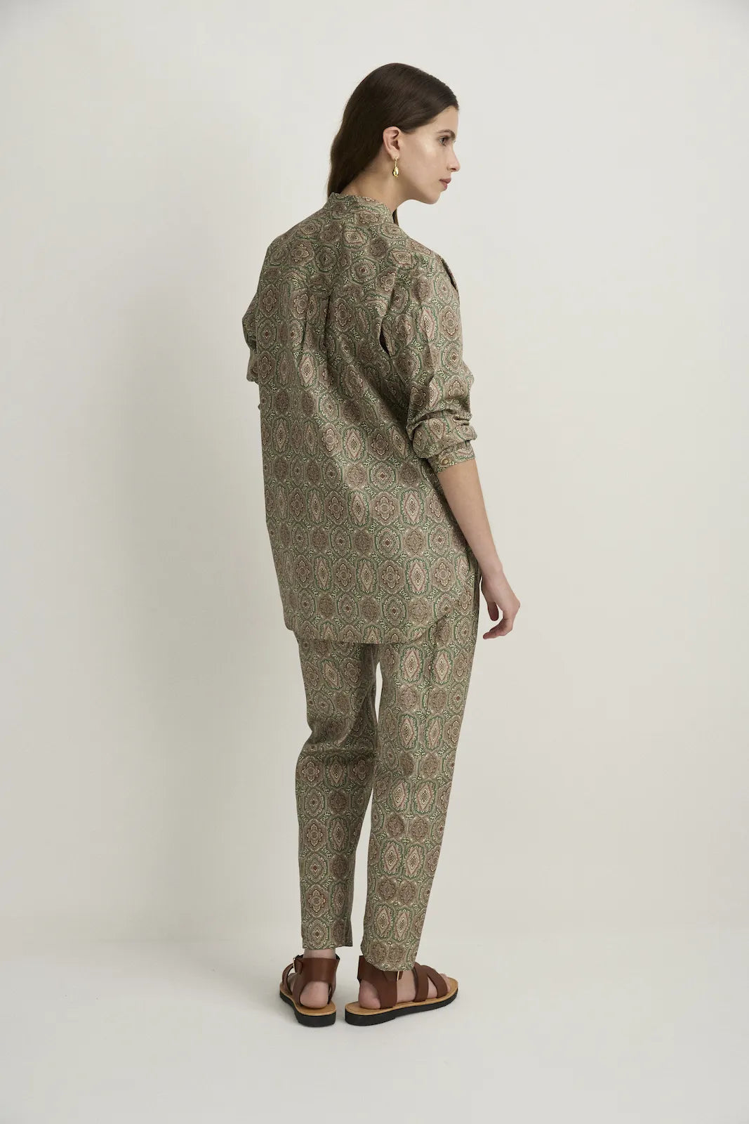 RELAXED ZIP PANTS - GREEN EMBLEM-Pants-Watson X Watson-Watson X Watson