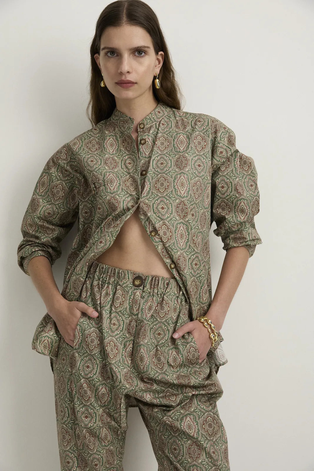 SAILOR SHIRT - GREEN EMBLEM-SHIRTS-Watson X Watson-Watson X Watson