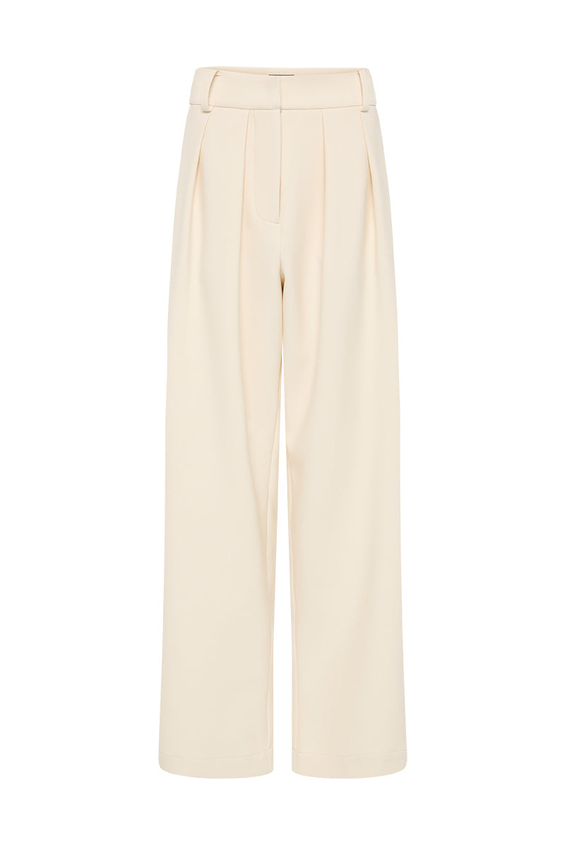 Tailored Pleat Hip Pant - Ivory-Pants-Watson X Watson-Watson X Watson