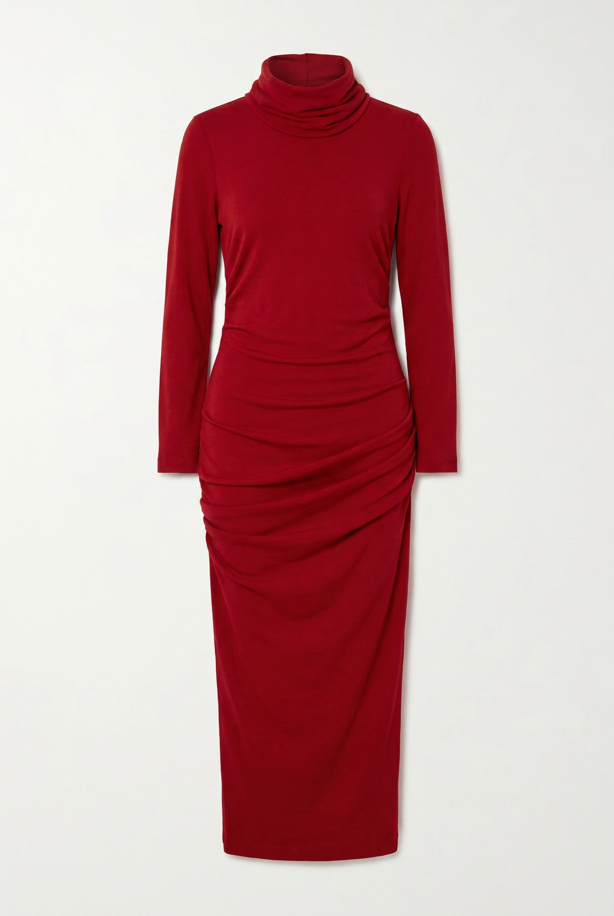 REMOVABLE SNOOD DRESS - RED