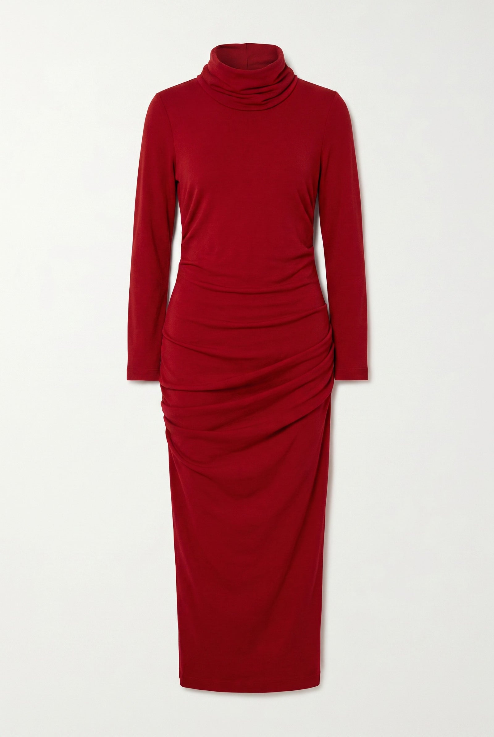 REMOVABLE SNOOD DRESS - RED-Dresses-Watson X Watson-Watson X Watson