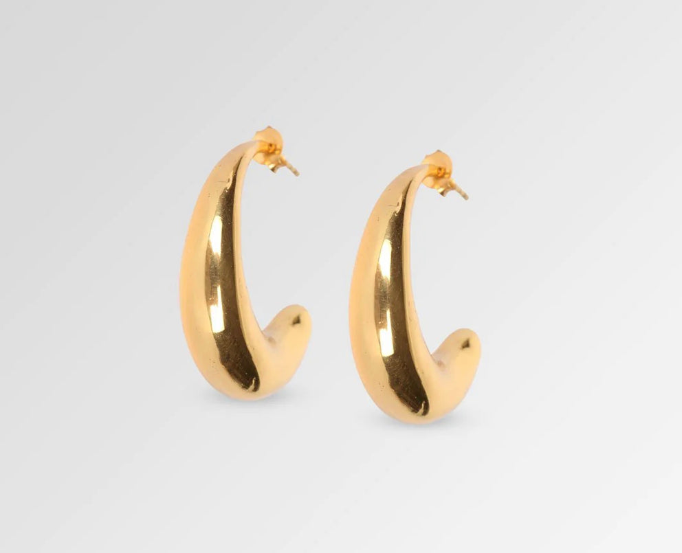 LOUISE OLSEN MEDIUM LIQUID HOOP - GOLD-Jewellery-Watson X Watson-Watson X Watson