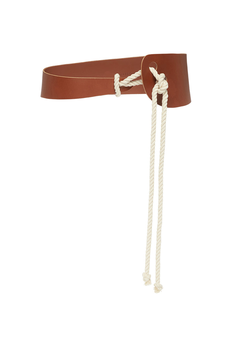 SCULPTED ROPE BELT - TAN-BELTS-Watson X Watson-Watson X Watson