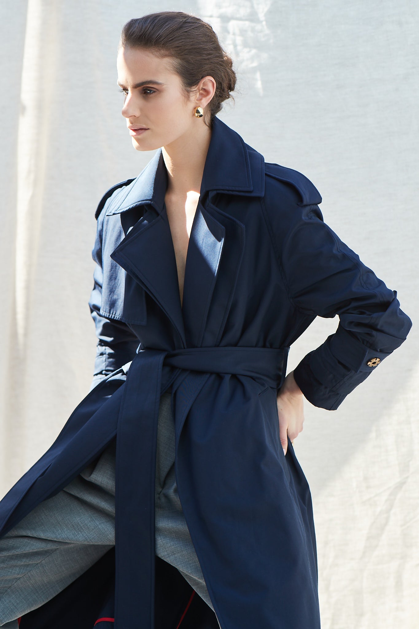 THE TRENCH - NAVY-Coats & Jackets-Watson X Watson-Watson X Watson